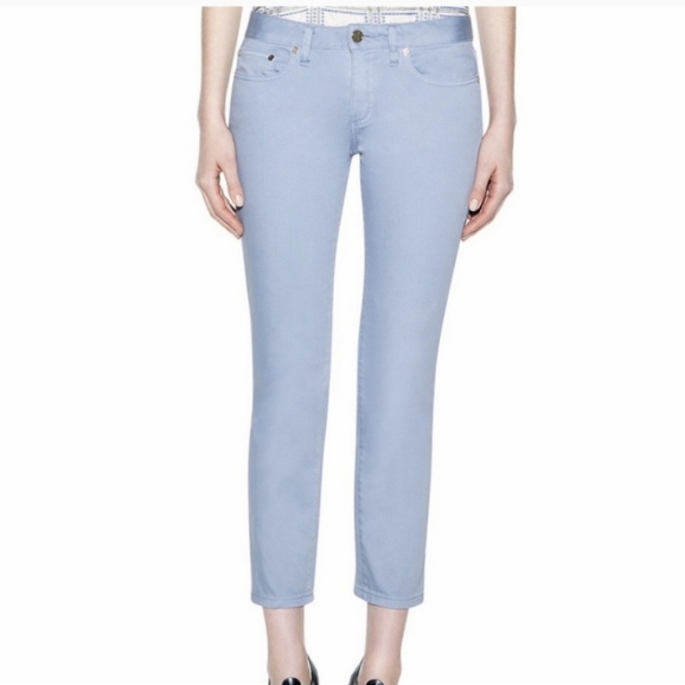 Tory Burch Alexa Cropped Skinny Pants in Cool Blue
